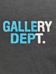 Gallery Dept Souvenir T Shirt Mens Large Black Cotton Logo Printed Relaxed Fit