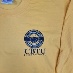 Bayside Shirt Mens Large Yellow Long Sleeve CBTU 2016 Convention Graphic Tee