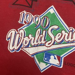 Logo 7 CINCINNATI REDS 1990 T-Shirt XL Jersey World Series Champions Logo VTG