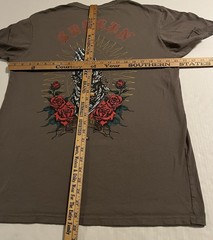 Sullen Art Collective Premium Rose Skull T-Shirt LARGE Tattoo Streetwear Beach
