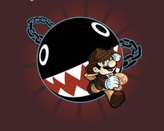 Nintendo Mario as Disney Indiana Jones Satire Parody Teefury Mens Shirt NEW