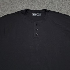 Public Rec Shirt Large Black Adapt Henley Casual Comfort Stretch Performance