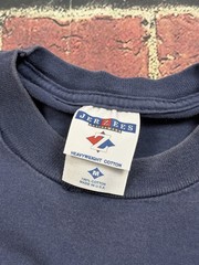 Vintage Walmart Smiley Face Fireworks Graphic Navy Blue T Shirt 2000 Medium USA