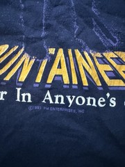 AM Mountaineers Navy Graphic Logo Crew Neck Short Sleeve T-Shirt Men XL 90s