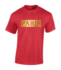 Paris City Gold Cool Chic Fashion Cute Modern Summer Unisex T-Shirt