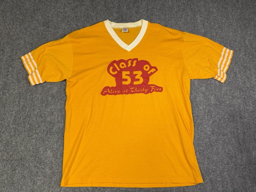 Vintage Jerzees By Russel Class Of 1953 Shirt “Alive At 35” Reunion Size XL