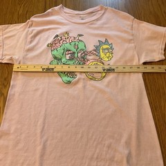 Rick & Morty Adult Swim Graphic Pink Mens Medium Short Sleeve Crew Neck Shirt