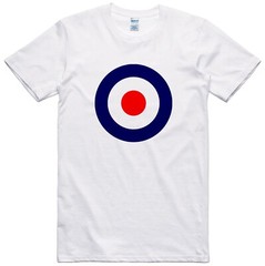 Mod Target T Shirt Skooterboys Mens Era 1970’s Regular Fit 100% Cotton Tee