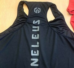 NELEUS ‘Dry Fit Logo Muscle’ Mesh Tank Top Men’s L Gym Workout Exercise Blk NEW!