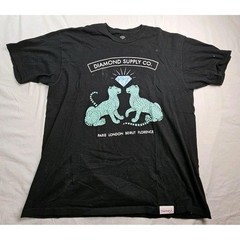Diamond Supply Co Graphic T-Shirt Black Men’s Size XL Cheetah Diamond Cities