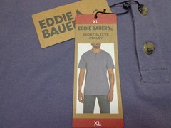 Eddie Bauer Men’s Short Sleeve Soft Henley Purple Size XL NEW