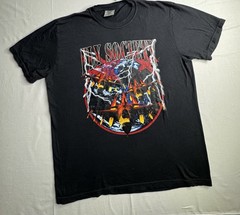 Fly Society Comfort Colors Graphic Tee Shirt Mens Medium M Black Fighter Jet