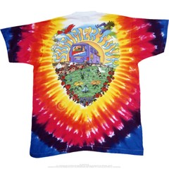 GRATEFUL DEAD-SUMMER TOUR BUS-2 Sd TIE DYE T-SHIRT S-M-L-XL-2X-3X,4X,5X,6X Bears