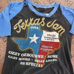 Vintage 80s Ozzy Osbourne Rush Texas Jam 1984 Band Tshirt 18x20in True Vintage