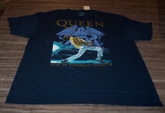 QUEEN Live At Wembley Stadium Freddie Mercury T-Shirt MENS Black 2XL XXL NEW