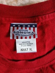 USA, Flag, Genuine SONOMA Jean Company, XL Adult Men’s Sleeveless T Shirt