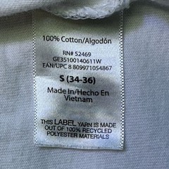 George Men’s Small White Long Sleeve T-Shirt 100% Cotton Crewneck Blank S 34-36