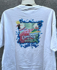 VTG Capri Sun Liquid Cool Promo Graphic Short Sleeve T Shirt White – Large