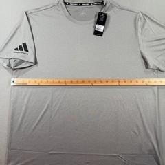 NWT Adidas Promo T Shirt Mens 3XL Gray Combat Sports Stretch Breathable Fighting