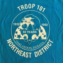 VTG 90s Single Stitch T-Shirt Men’s Large Troop 101 Northeast District USA Made
