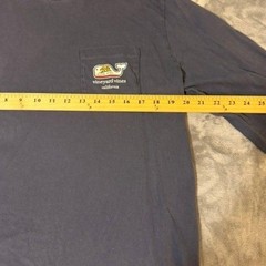 Vineyard Vines California Republic Whale Flag Pocket L/S Shirt Blue Mens Medium