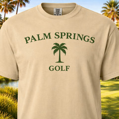 Palm Springs Golf Shirt Vintage Tee Mens Golf Gift Dad Casual Premium