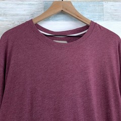 Oublier Axis Longline Tee Purple Asymmetric Raw Hem TShirt Mens Big & Tall 1X XL