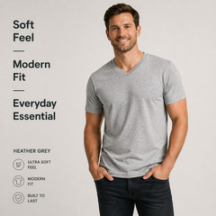 True Classic V-Neck T-Shirts 6 Pack Men Size 2XL New No Tags Soft Premium Fit
