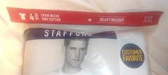 STAFFORD HEAVYWEIGHT CREW NECK T-SHIRTS, 4 PACK, COTTON, SIZE XXL , NEW