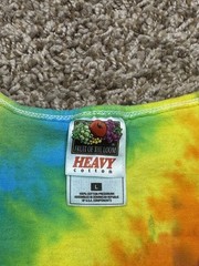 Vintage Tye Dye Multicolor Blank Tank Top Men’s Size Large FOTL Heavy Cotton Y2K