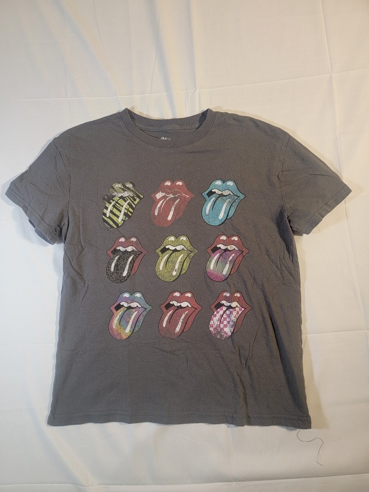 The Rolling Stones Women’s Medium Faded Graphic Band T-Shirt Rock Tee