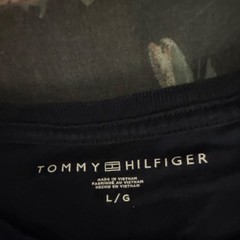 Tommy Hilfiger Men’s Striped Logo Crew Neck T-Shirt Short Sleeve L