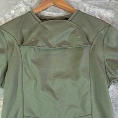 LALABU Dad Shirt Mens Size Large Green Baby Carrier Soothing Kangaroo Pocket