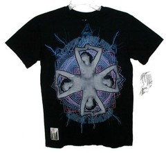 NEW Sz S Men’s T-Shirt CARDBOARD ROBOT (CBR) “Cosmic Ladyland” Black Acrylic
