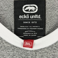 Ecko Unltd Shirt Mens 3XL Gray Marled Short Sleeve Logo Streetwear New With Tags