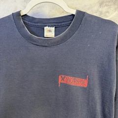 Vintage Showshoe Brewing Co Shirt Blue 90s California Nature Mens XL 22.5×27