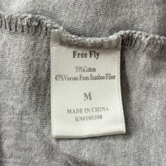 Free Fly Mens Henley Shirt Size M Gray Bamboo Cotton Short Sleeve Tee Outdoor