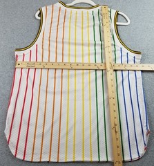 The RUSTY RABBIT Tank Top Mens Medium M Striped Perforated Sheer Jersey Pullover