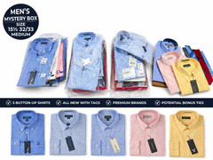 Men’s Medium Dress Shirt Mystery Box 15.5 32/33 NWT 5pc Lands End LL Bean
