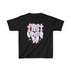 Preppy First Grade Back To School Coquette Bow Teacher T-Shirt