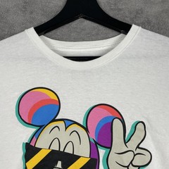 Disney Mickey Mouse Shirt Mens Large White Peace Sign Sunglasses Graphic Neff