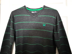 VTG BILLABONG SURF/SKATE Stripe Shirt – OLD LOGO – COTTON BLEND WASHABLE Men’s M