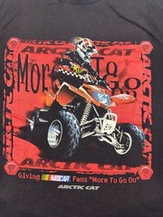 Vintage Arctic Cat Shirt Size Small Black Short Sleeve Motocross ATV UTV 90s