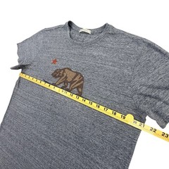 Marine Layer California Bear Surfboard Shirt Men Medium Gray Re-Spun Cotton Tee