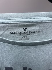 Men’s American Eagle Light Blue Graphic T Shirt Size L