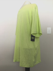 ATHLETIC WORKS DRIWORKS Brt. Yellow-Green Short Sleeve Crew Neck T-Shirt Sz L