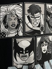 X-Men Cartoon 90’s Style Black T-Shirt Wolverine Storm Cyclops Beast Men’s XL