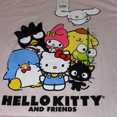 Sanrio Hello Kitty and Friends Men’s Pink Graphic Crew Neck Tee Shirt M