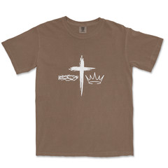 Cross With Crowns Shirt Christian Shirts for Men Graphic Jesus Shirts For Men