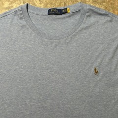 Polo Ralph Lauren Shirt Mens 2XB Big 2X Blue Short Sleeve Pima Soft Flesh Pony